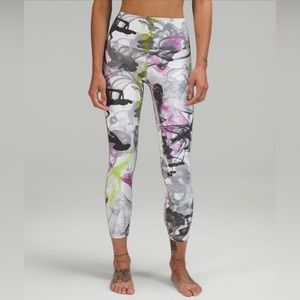 Like-new Lululemon align tights (size 6, 25” inseam, throwback unicorn print)